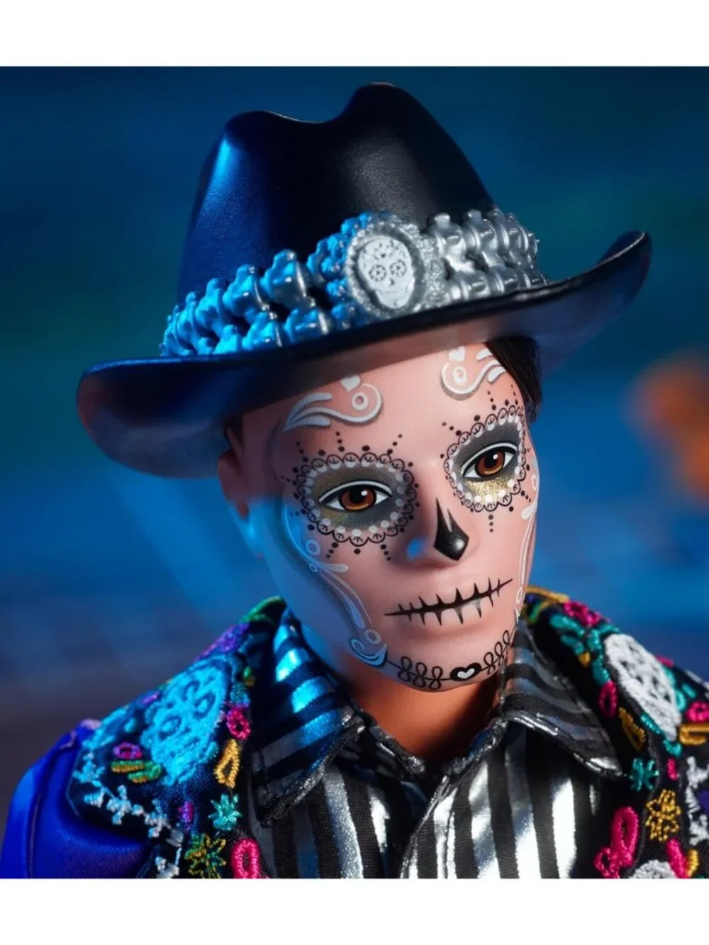 Collectible Ken Fashion Doll 2023 | Dia de Muertos Edition, Blue Jacket & Black